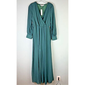 NWT Baltic Born Lydia Dress Women's Size Small Emerald Green Maxi Long Sleeve